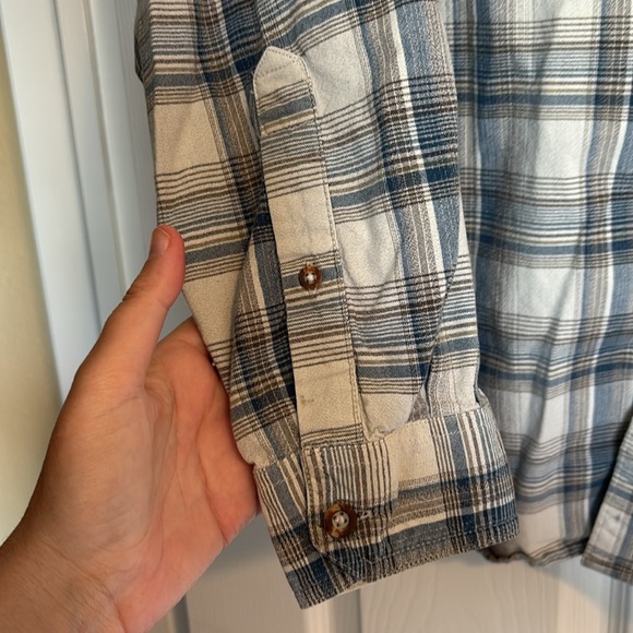 Columbia men’s gray plaid long sleeve button down shirt size medium - Picture 5 of 8